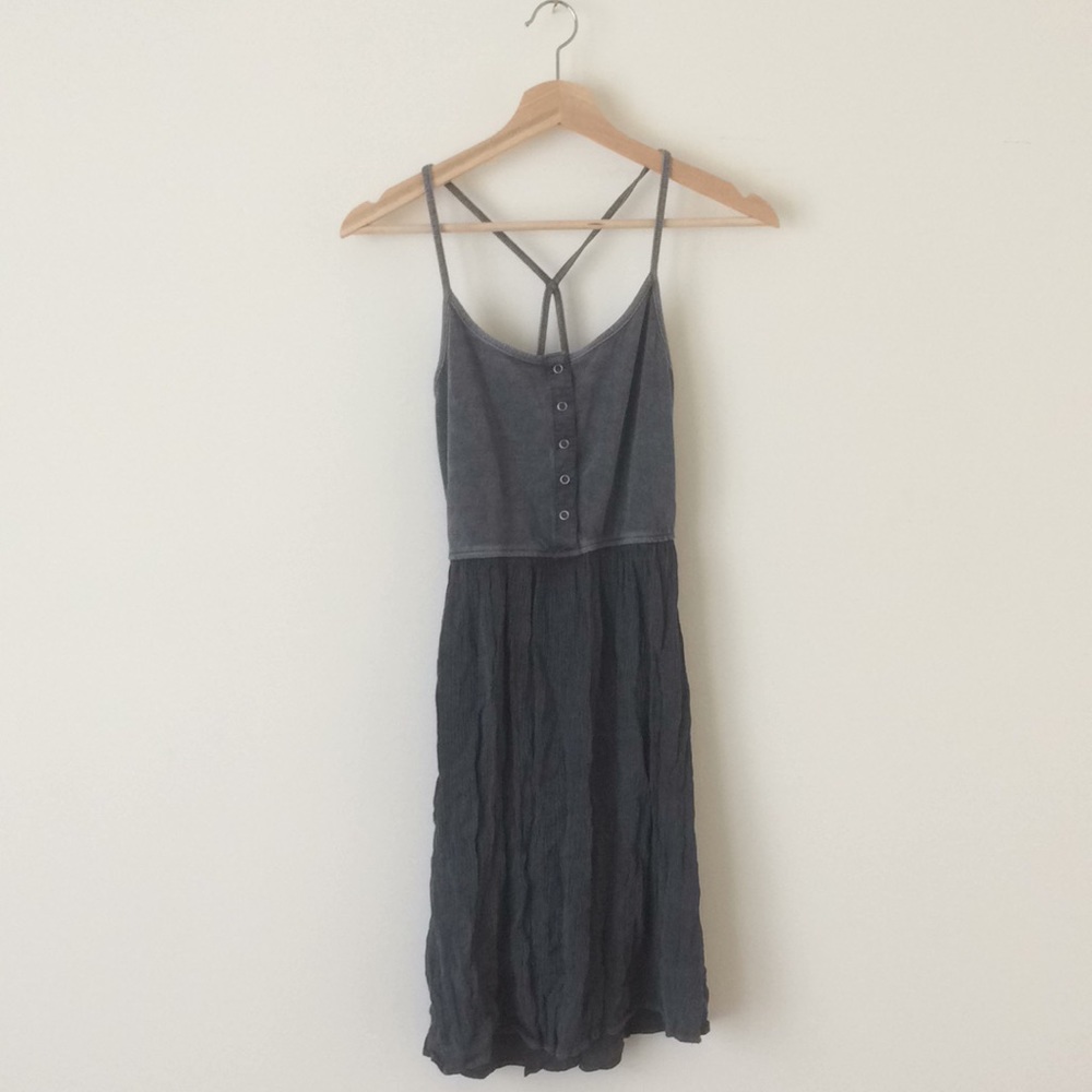 Mossimo slate gray crossback sundress S
